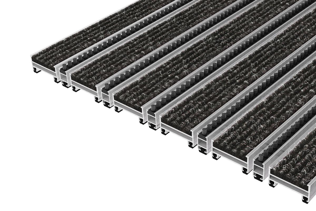 Top Clean Trend 22 Xl Mit Rips Anthrazit Und Bürstenleiste Schwarz