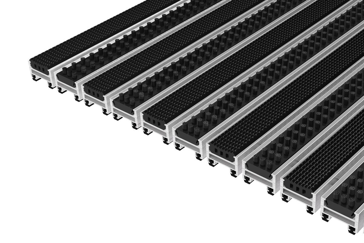 Top Clean Stabil 22 Mit Gummiprofil Und Bürstenprofil Schwarz