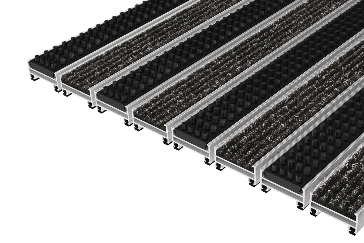 Top Clean Trend Xl 22 Mit Rips Anthrazit Und Bürstenprofilen Schwarz