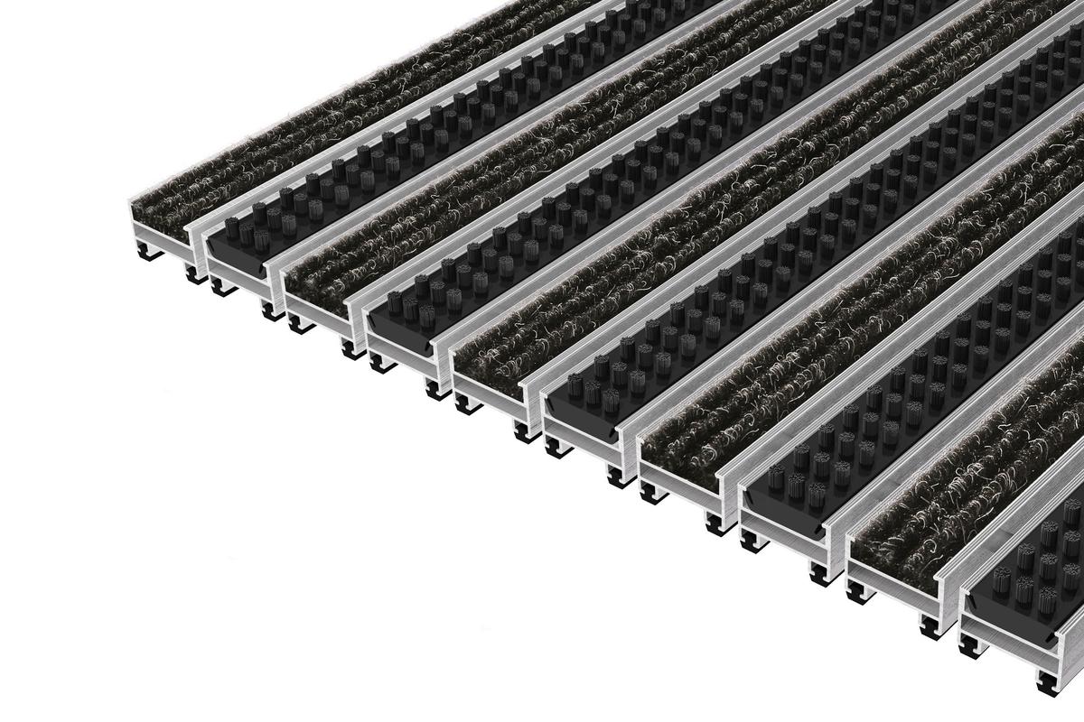 Top Clean Trend 22 Mit Rips Anthrazit Und Bürstenprofil Schwarz