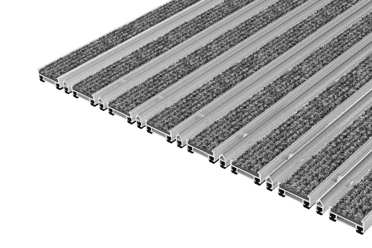 Top Clean Trend 12 mit Kratzleisten und Rips Hellgrau